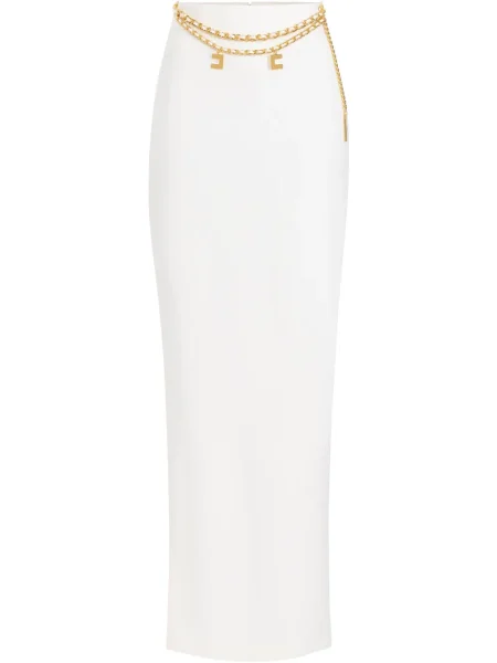 Maksi spódnica maxi Elisabetta Franchi z krepy biała