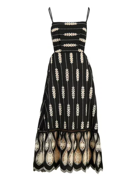 Rochie midi Johanna Ortiz până la genunchi de costum negru