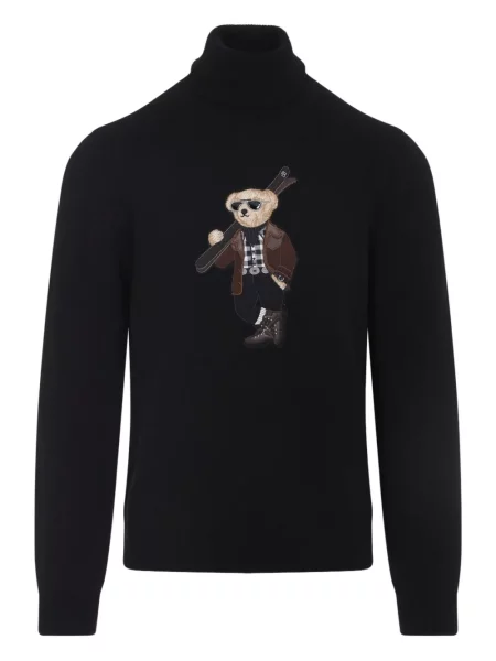 Svetr Ralph Lauren Purple Label s vysokým límcem černý