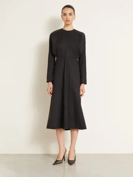 Victoria Beckham Šaty Dolman tmavě šedá