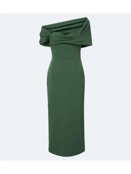 Rochie de cocktail Carolina Herrera de lână verde