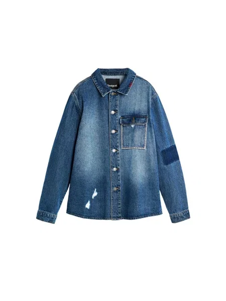 Desigual Geacă de primăvară-toamnă denim albastru