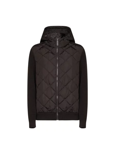 Dzianinowa kurtka Canada Goose pikowana brązowa
