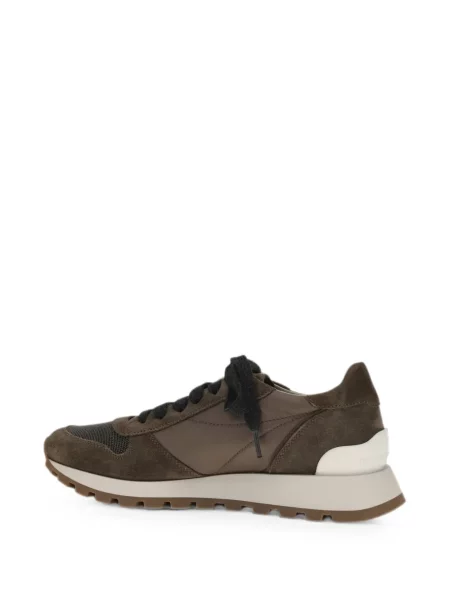 Sneakerși Brunello Cucinelli din piele de căprioară maro
