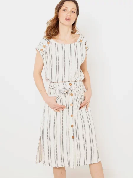 Bluză Camaieu cu dungi alb