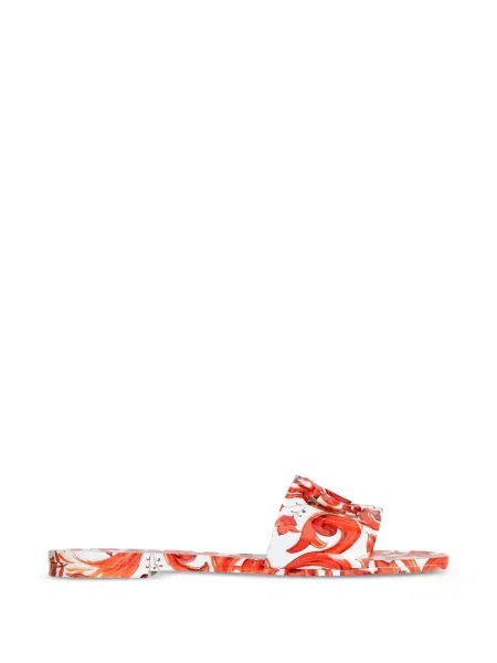 Papuci Dolce & Gabbana cu imagine alb