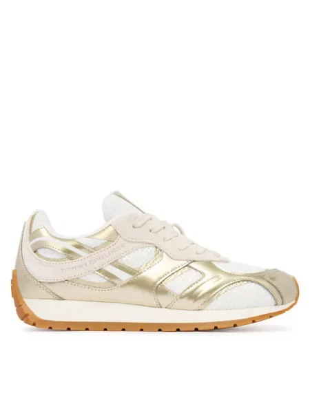 Tommy Hilfiger Laisvalaikio batai Th Chic Metallic Retro Runner auksinė
