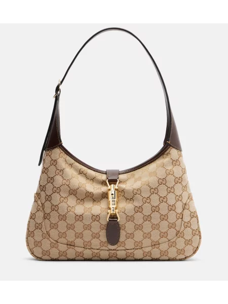 Geantă Gucci Jackie din canvas mini bej