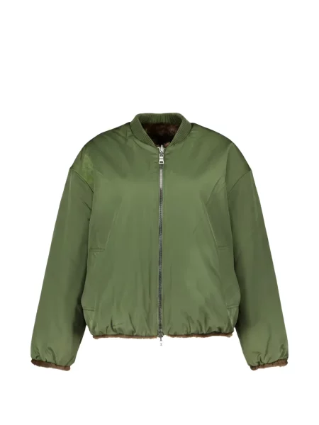 Reversibil geacă bomber Blonde No.8 cu blană verde