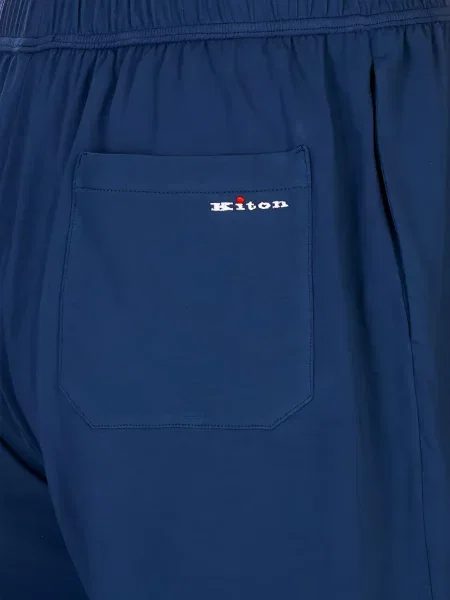 Pantaloni scurți Kiton cu autograf albastru