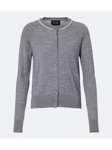 Cardigan Simone Rocha de lână gri