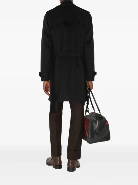 Кашмирен тренчкот Burberry черно