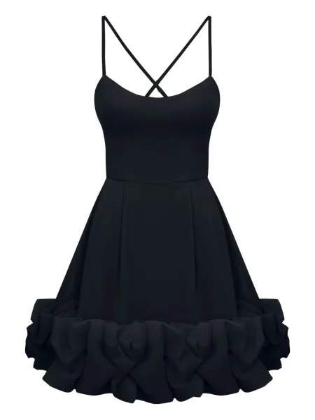 Rochie mini Post Meridiem cu spatele deschis de costum negru