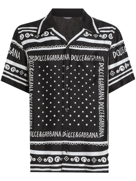 Cămașă Dolce & Gabbana cu imagine negru