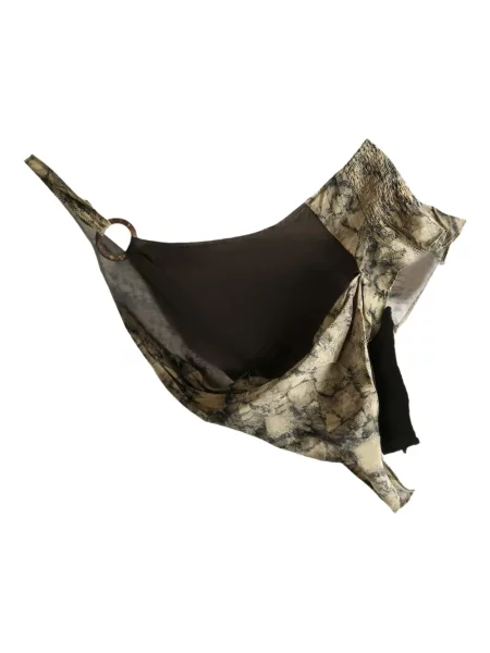 Top Yangkehan cu model floral cu imagine cu gât halter