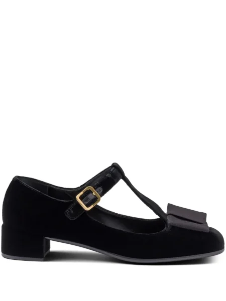 Pantofi cu toc Prada de catifea negru