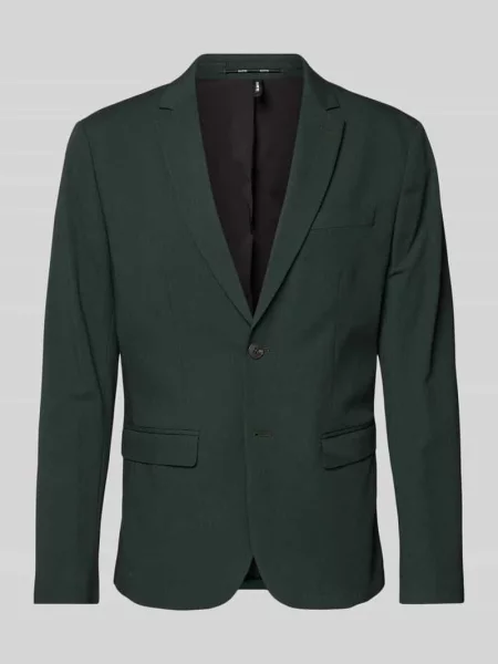 Marynarka na 2 o kroju slim fit z kieszenią z patką Selected Homme czarna