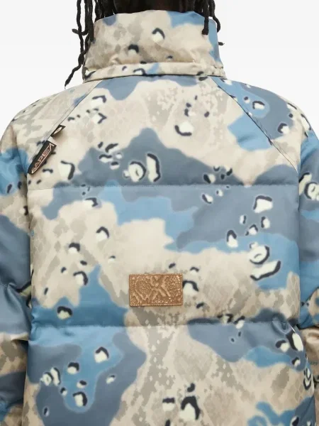 Geacă cu puf Aape By A Bathing Ape cu glugă albastru