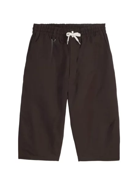 Pantaloni scurți Y-3 cu imagine cu cordon maro