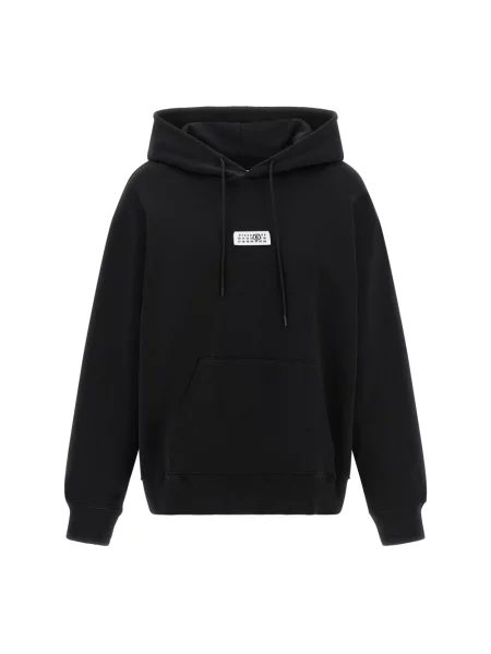 Bluza z kapturem Mm6 Maison Margiela z kapturem czarna