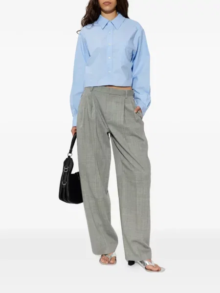 Pantaloni Alexander Wang de lână gri