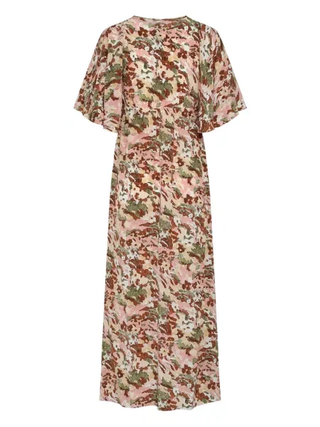 Rochie Marinella Piccinno de mătase de costum maro
