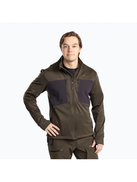 Pulover pentru bărbați Pinewood Abisko Power Fleece moss green verde