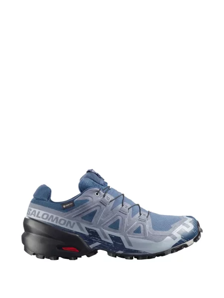 Sneakerși Salomon cu imprimeu geometric albastru