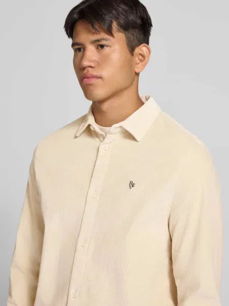 Koszula sztruksowa o kroju slim fit z mieszanki bawełny Review