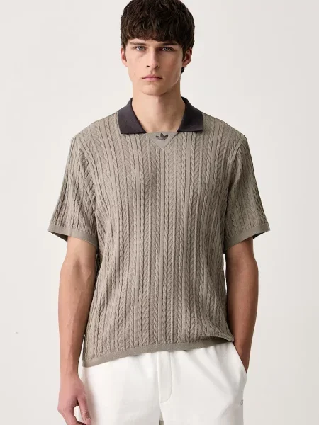 Pletená futbal polokošeľa Adidas Originals zelená