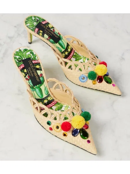 Papuci tip mules Dolce&gabbana bej