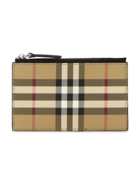 Portfel Burberry z nadrukiem płócienny beżowy