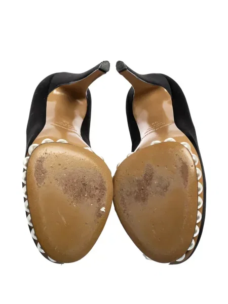 Pantofi cu toc Nicholas Kirkwood cu perle cu platformă negru