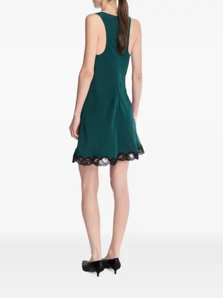 Rochie mini Maria Mcmanus din dantelă verde