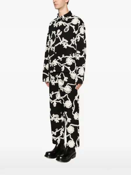 Риза с флорален принт Honor The Gift на цветя черно