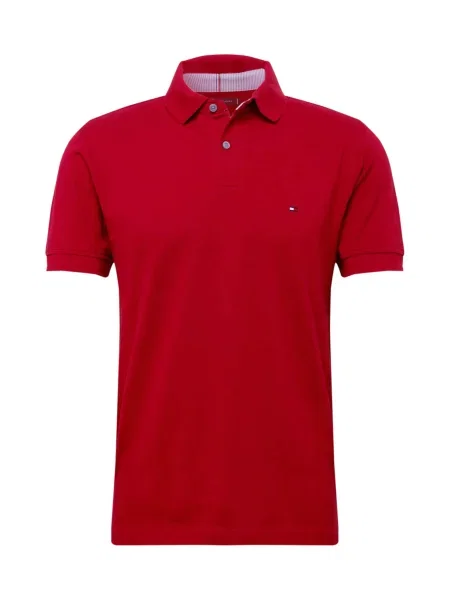 TOMMY HILFIGER Tricou albastru noapte alb roșu