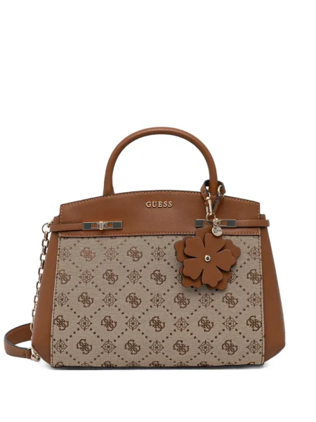 Висулка Guess на цветя с принт кафяво