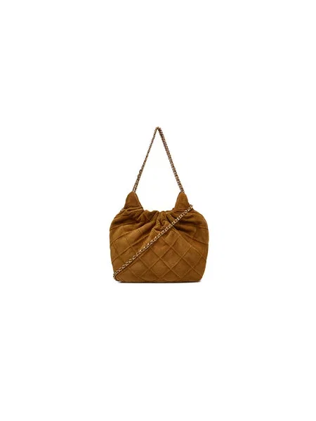 Ročna torba Tory Burch Fleming Suede Mini Hobo Bag rjava