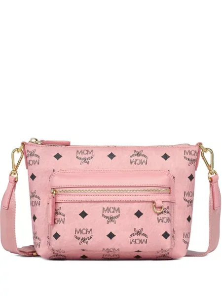 Mała mały torebka crossbody Mcm różowa
