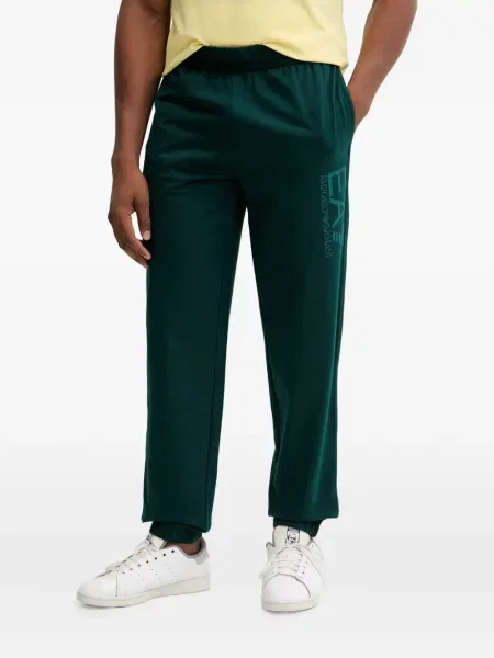 Pantaloni Ea7 Emporio Armani cu imagine alergare verde