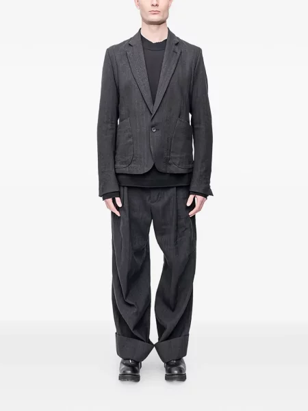 Sacou The Viridi-anne cu model herringbone negru