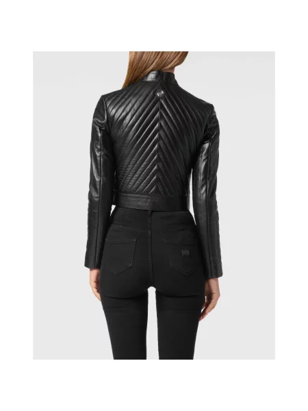 Kurtka skórzana Philipp Plein czarna