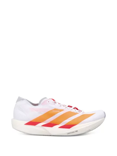 Pantaloni scurți Adidas alergare cu broderie alb