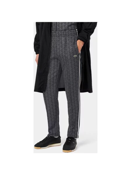 Spodnie Lacoste Paris Monogram szare S czarne