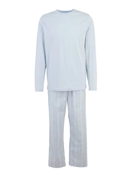 Calvin Klein Underwear Pijama lungă opal / pastel albastru