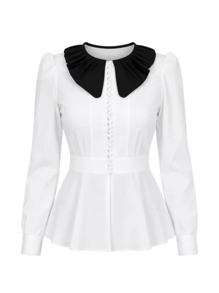 Gulerat bluză Dolce & Gabbana alb