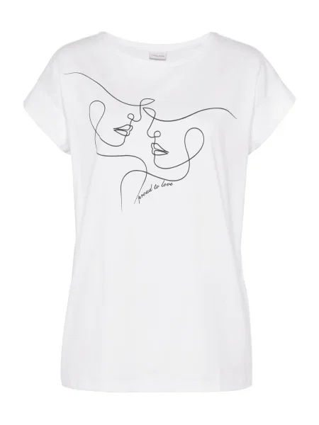 LASCANA Majica črna bela