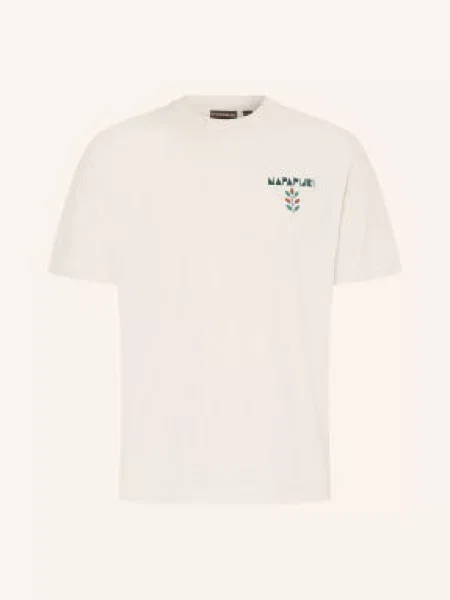 Napapijri T-Shirt Swhol weiss pomarańczowa