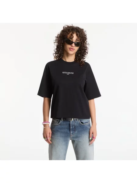 Tricou Off-White Statement Boxy Tee Black L alb
