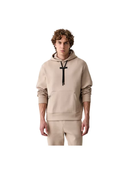 Bluza z kapturem On do biegania brązowa